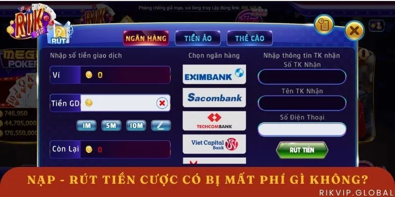 Câu hỏi thường gặp tại Rikvip về dịch vụ nạp - rút tiền cược
